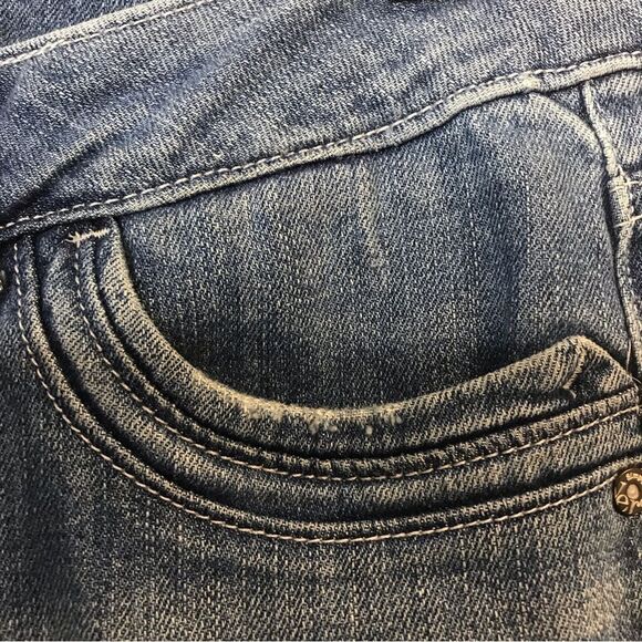 Simply Vera Denim Womens Capri Jeans Cropped Straight Flap Pockets Size 8 - Picture 12 of 13